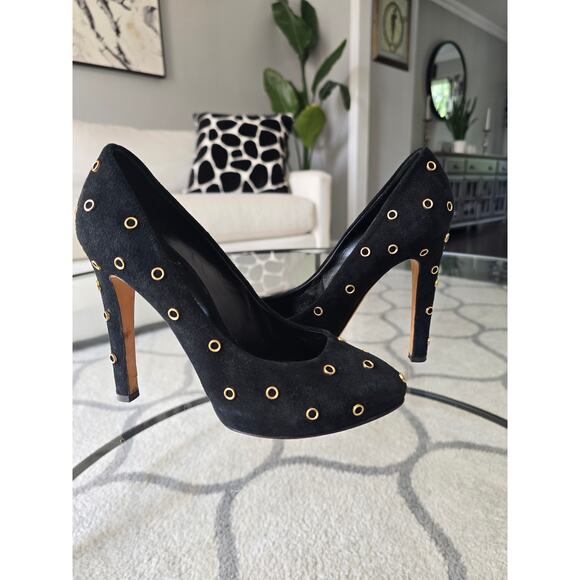 Giuseppe Zanotti Black Rivet Heels 36 US 6 - Picture 4 of 10